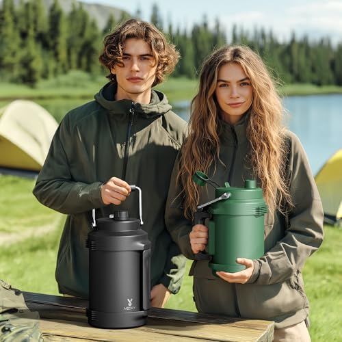 1 Gallon Insulated Water Bottle for Sports: Meoky 128 oz Triple Wall