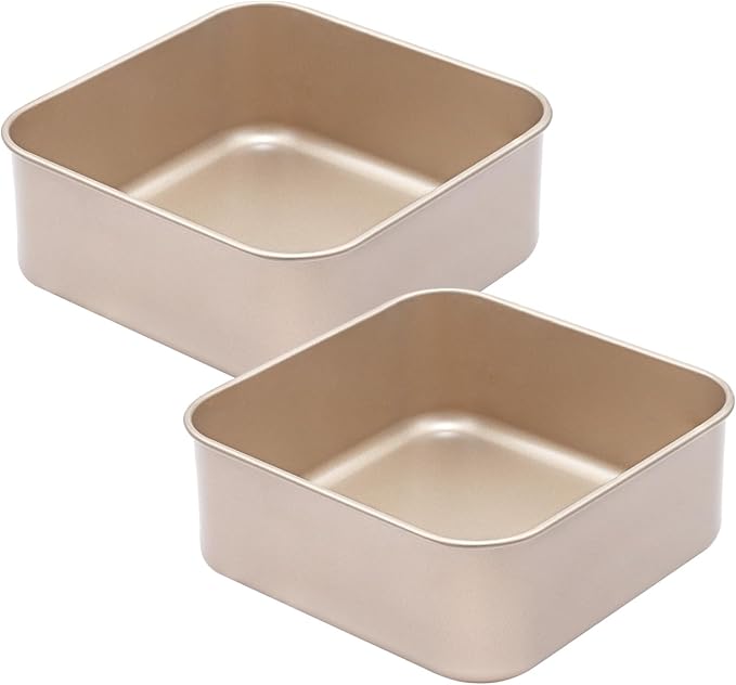 8 Inch Square Baking Pans Set, 2 Pieces Nonstick Cookie Sheet Pan, Non Toxic by Unknown