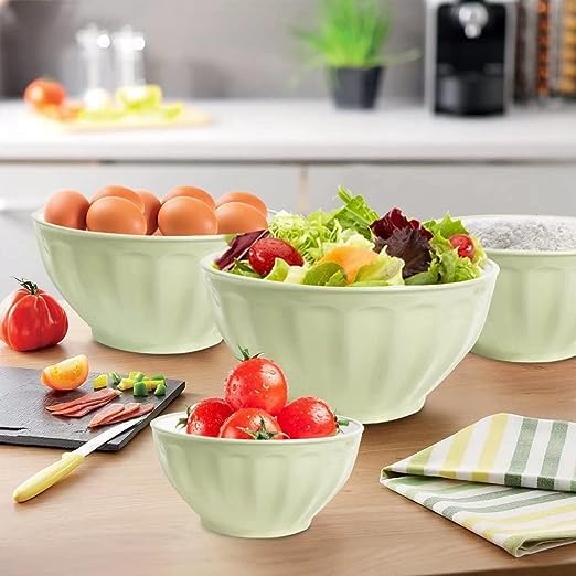 Mixing Bowls with Lids Set,Plastic Prep Bowl with Lid,Mixing Bowl Set