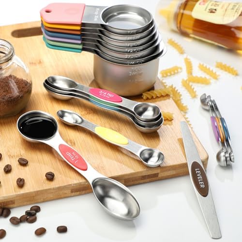 Magnetic Measuring Cups Set Stainless Steel Stackable Nesting