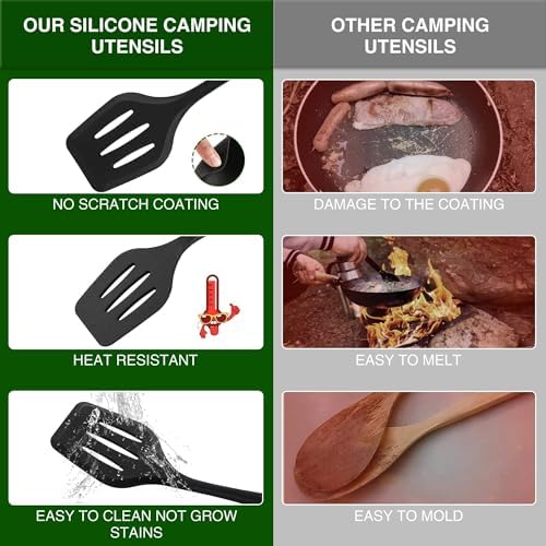 Wesqunie Camping Cooking Utensils Set for Outdoor BBQ