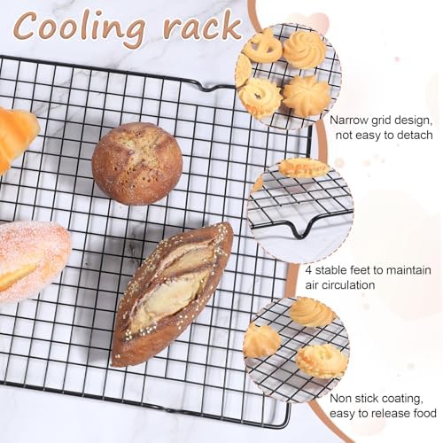6 Packs Cooling Racks 16"x10" Baking Rack for Cooking and Baking Oven