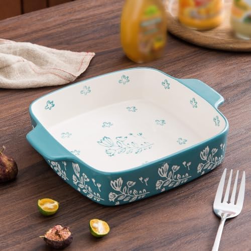 Wisenvoy Baking Dish Ceramic Brownie Pan 9x9 Baking Pan Casserole Dish