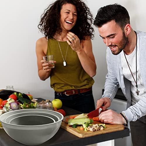 edge Plastic Mixing Bowls 12 Piece Nesting Set 6 Prep Bowls and 6