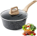 Sauce Pan with Lid,Non stick Small Cooking Pot 1.5Qt,Lightweight Non