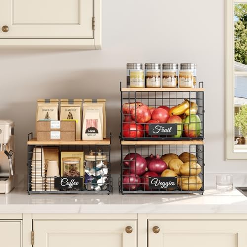 2 PACK XXL Potato and Onion Storage Bins, Pantry Organizers and