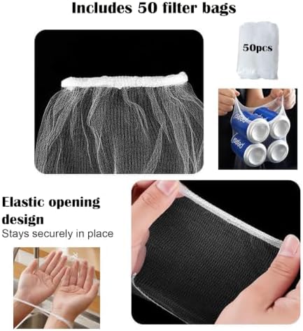 Kitchen Sink Strainer Basket Holder with 50PCS Strainer Net Bags