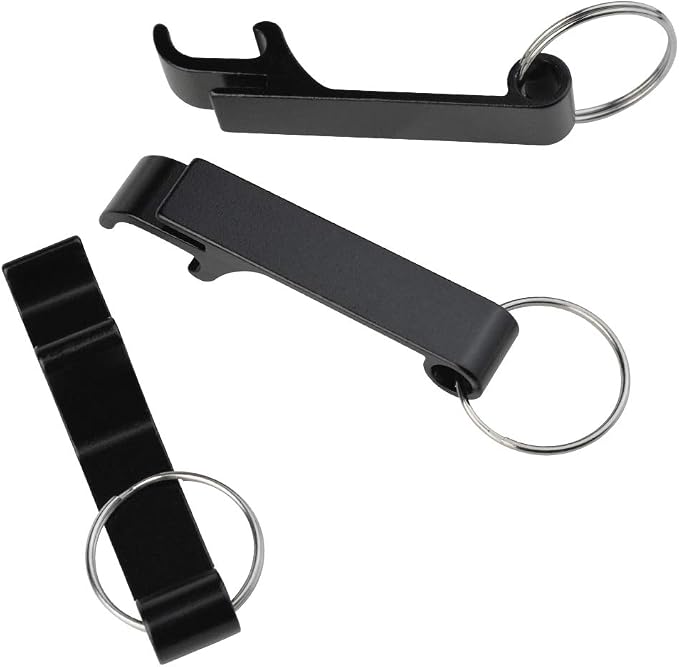 cnomg 16 pcs Metal Bottle Opener, Split Key Ring Chain Keychain Bulk Aluminum - Image 5
