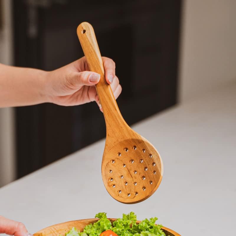 Rainforest Bowls 5-Piece Javanese Teak Cooking Utensil Set