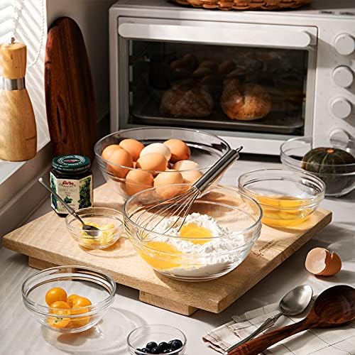 Sweejar Glass Mixing Bowls Set(set of 9),Nesting Bowls for Space