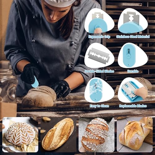 Bread Lame, Retractable Dough Scoring Tool with 5 Razor Blades