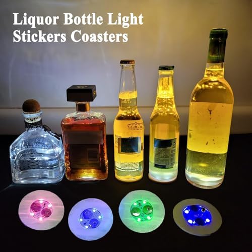LED Drink Coasters, 60 Pack Multicolor, Round, EVA Material, 3
