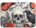 OTVEE Dark Art Of Skull Dish Drying Mat for Kitchen Counter Absorbent