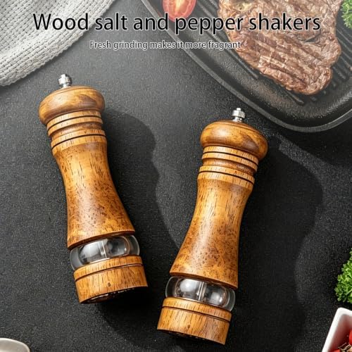 Wooden Salt and Pepper Grinder Set