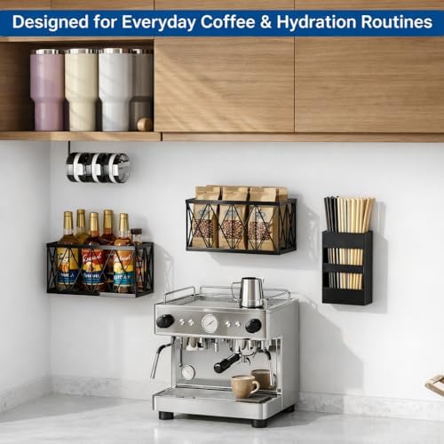 Cabinet Door Organizer Set for Lids and Straws, 4-Piece