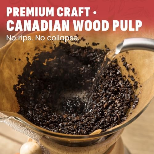 Pre-Folded Unbleached Cone Coffee Filters – Premium Thick Paper