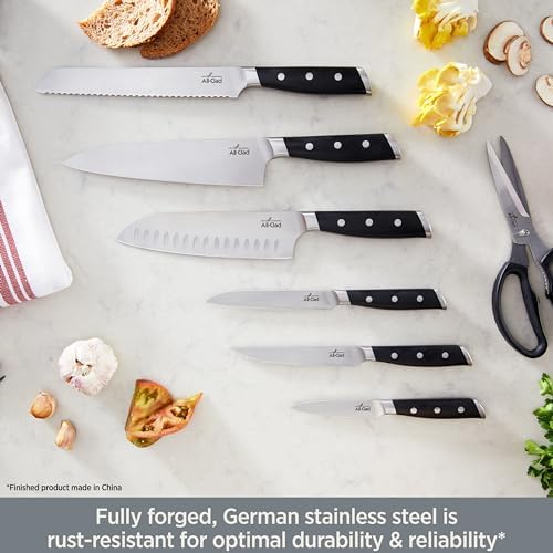 All-Clad Forged German Stainless Steel 12 piece Knife Block Set