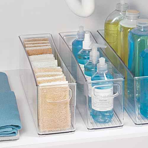 iDesign Plastic Stackable Pantry Bin, Set of 2, Clear