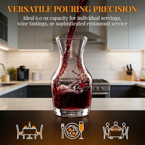 12 Pack Wine Carafe Glass, 6 Oz Single Serving Mini Decanters