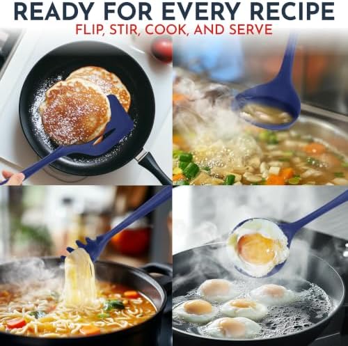 Culinary Couture Blue Silicone Kitchen Utensils Set, 6-Piece