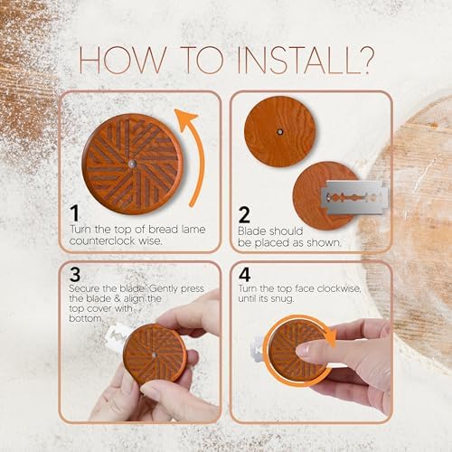 RICCLE UFO Bread Lame, Sourdough Scoring Tool, 15 Blades with Storage