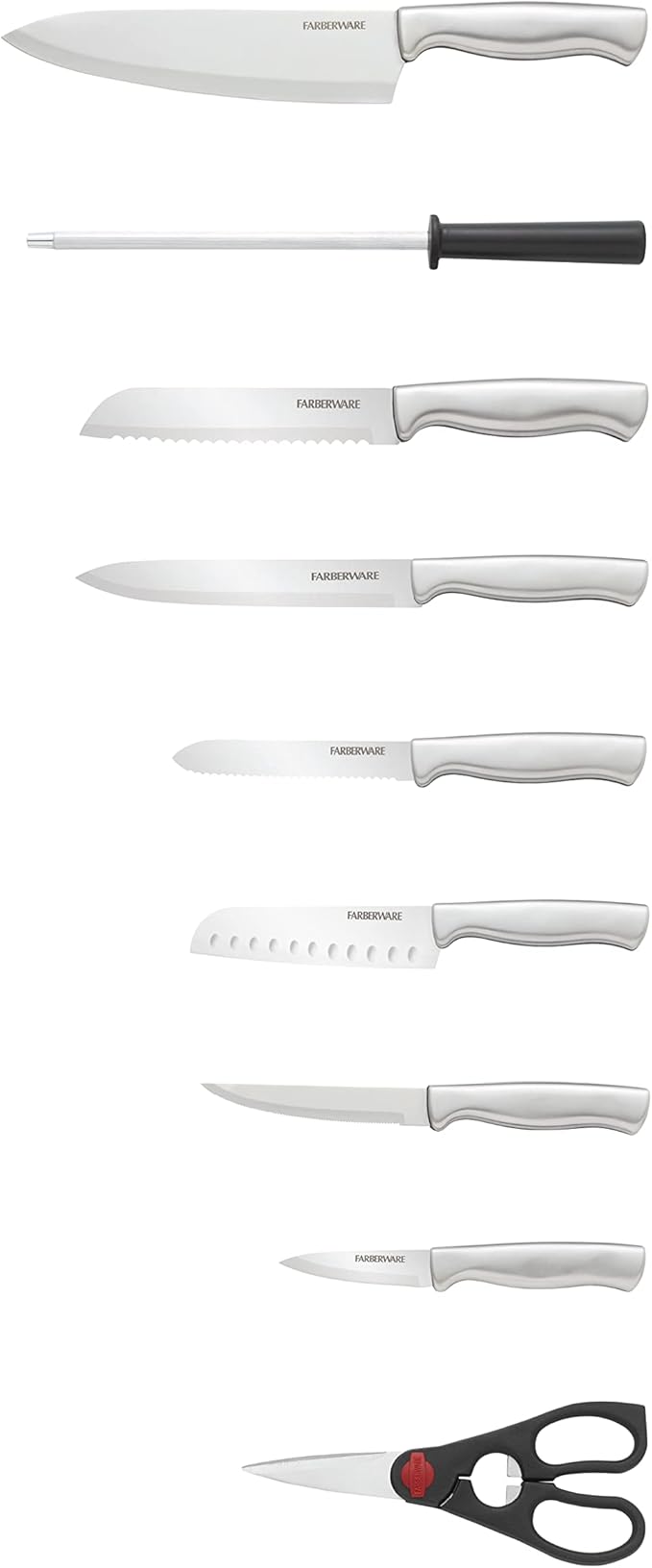 Farberware 15-Piece Kitchen Knife Set, High-Carbon Stainless Steel Blades - Image 6
