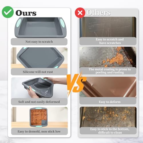 Tongjude 54 Pieces Silicone Baking Pans Set, 10 Silicone Cake Molds