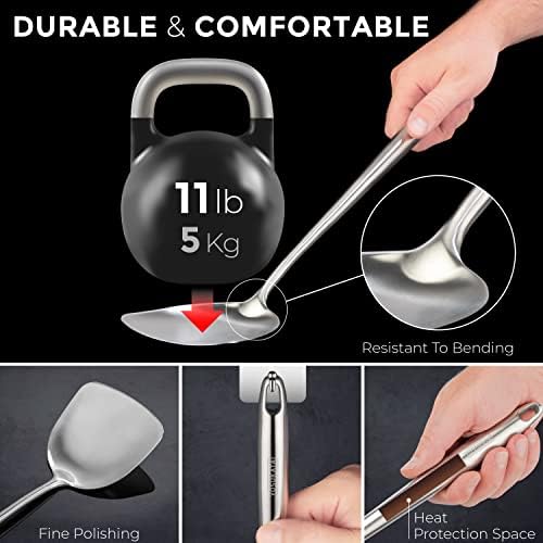 YOSUKATA 17’’ Wok Spatula and Ladle Set of 2