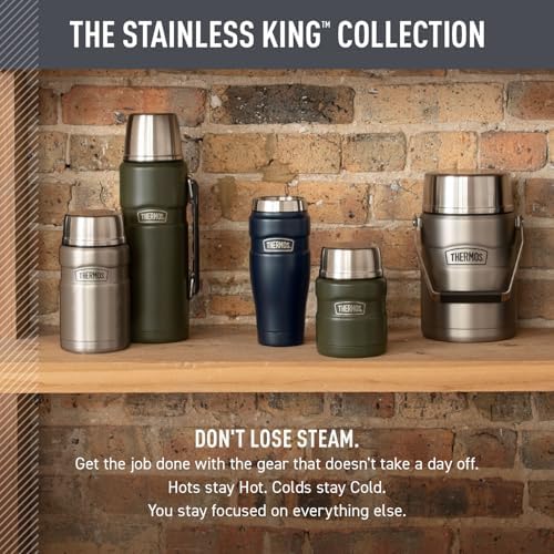 THERMOS Stainless King Vacuum-Insulated Travel Tumbler, 16 Ounce