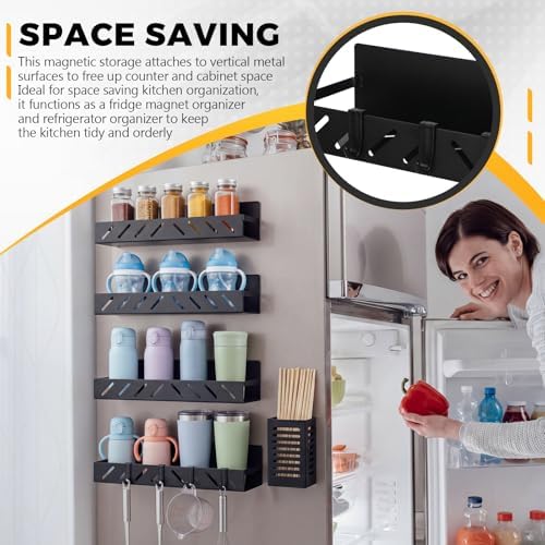 6-Pack Carbon Steel Magnetic Water Bottle Organizer