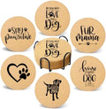 Coasters for Drinks with Set of 6, Cute Dog Coaster for New Home