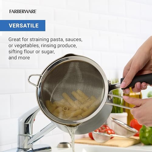 Farberware 3-Piece Fine Mesh Strainer Set Stainless Steel