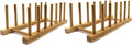 INNERNEED Bamboo Wooden Plate Racks Dish Stand Holder Kitchen Storage Cabinet by INNERNEED