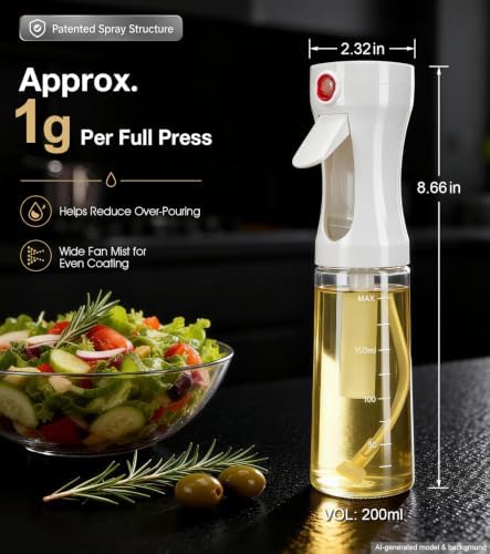 Olive Oil Sprayer for Cooking, 1g Per Press