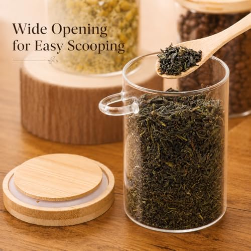 Loose Leaf Tea Storage Containers, 16oz Airtight Jars