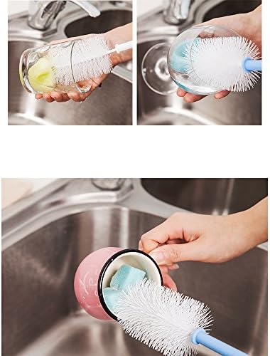 2 Pack Long Bottle Cleaning Brush for Long and Narrow Neck Beer, Wine