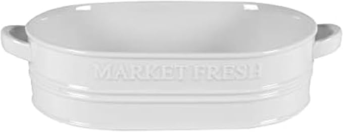 Everyday White by Fitz and Floyd Market Fresh Casserole Baking Dish, 3 Quart by EverydayWhite