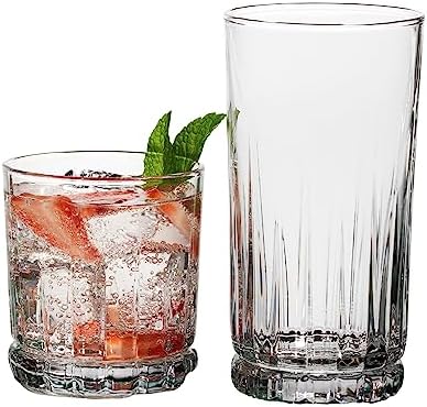 Anchor Hocking Anniston Drinking Glasses Set 16 Piece Set