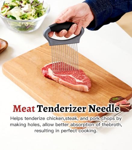 Large Onion Slicer Holder, Stainless Steel Onion Holder for Slicing