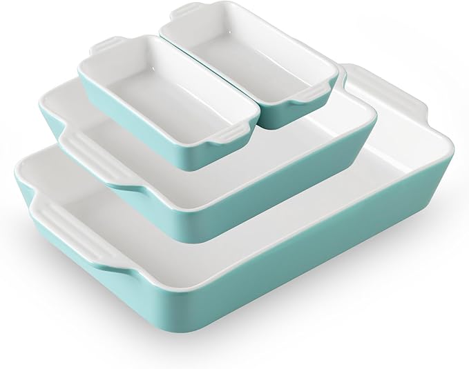 Sweejar Ceramic Bakeware Set of 4, Casserole Dishes by Sweejarco1949