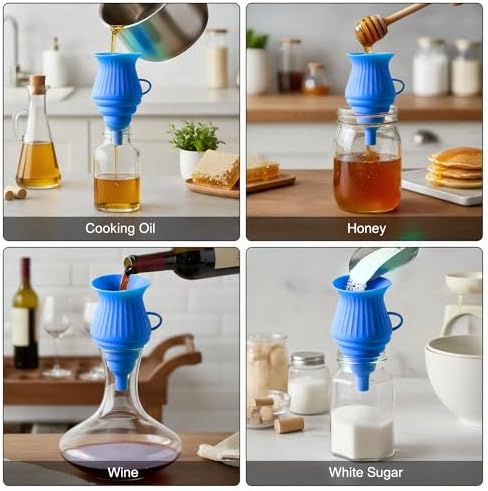Li&Zhao Kitchen Funnels - 2 PCS Funnels for Kitchen Use Filling