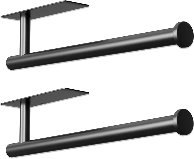 2 Pack Paper Towel Holder, Improved Paper Towel Holder Under Cabinet, Stainless by Unknown