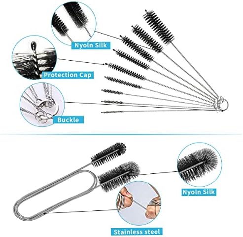 10PCS Flexible Drain Brush Straw Cleaner Brush Set,Pipe Cleaners