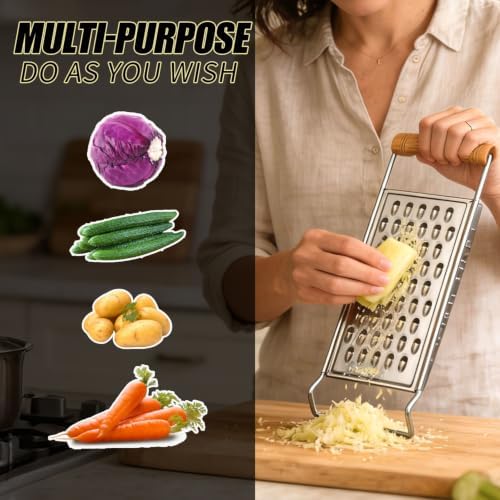 2 Pack Stainless Steel Handheld Grater Set,Coarse & Fine Kitchen