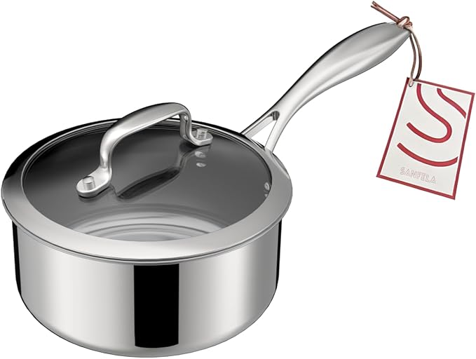 1.3 Quart Stainless Steel Saucepan by SANFELA