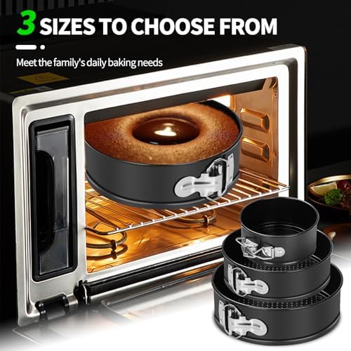 Springform Cheesecake Pan Set, 4/7/9 Inch, Removable Bottoms