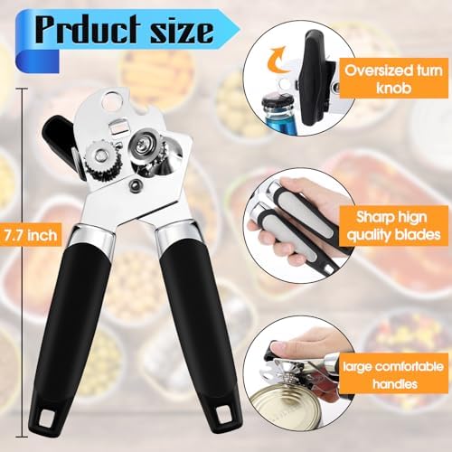 Gisafai 12 Pcs Manual Can Opener Bulk Sharp Blade Smooth Edge Handheld