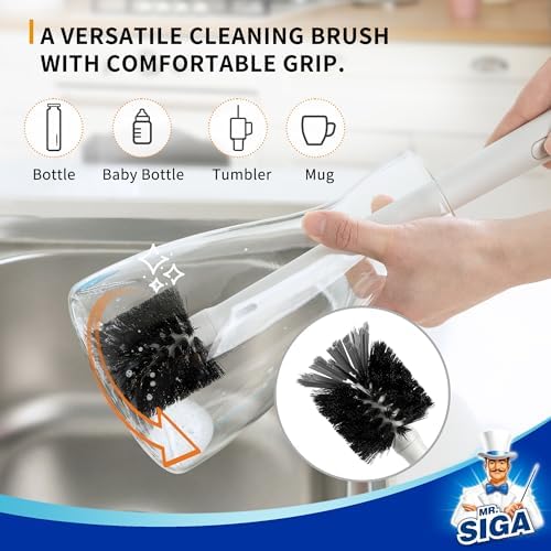 MR.SIGA 2-in-1 Bottle and Straw Cleaning Brush