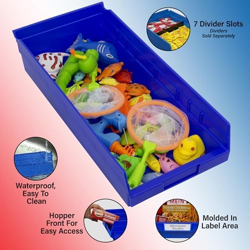Akro-Mils 30158 Heavy Duty Plastic Shelf Bins, 18"x 8"x 4", Green