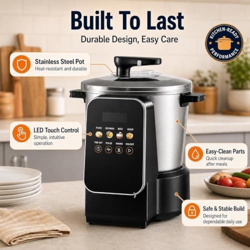 Automatic Starchy Staple Mash Maker, 6L Capacity